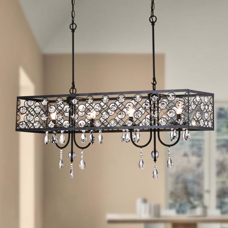 Rosdorf Park Dade 4 - Light Unique Rectangle Chandelier & Reviews | Wayfair